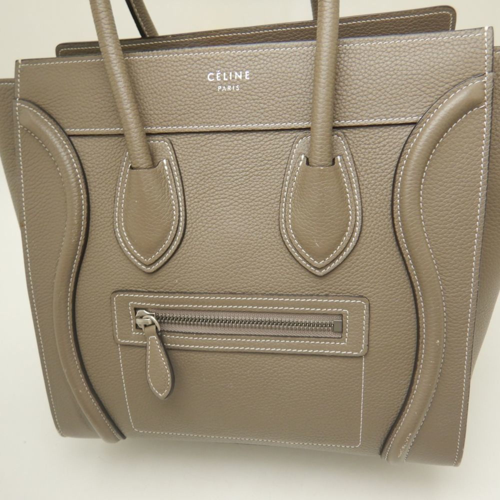 CELINE Luggage Micro Shopper 189793DRU Tote Bag Calfskin Suri 252174