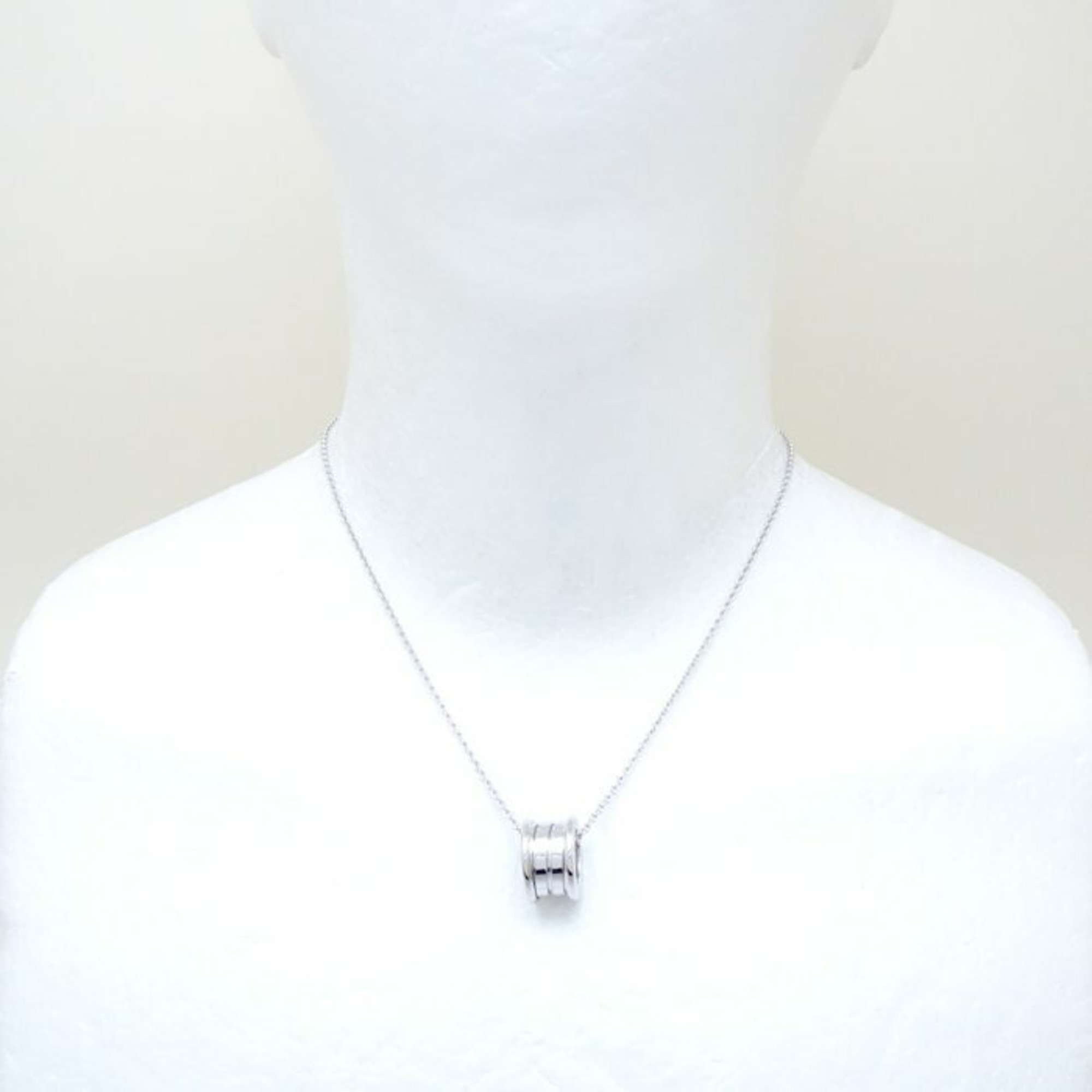 BVLGARI B.zero1 Necklace, K18WG, White Gold, 292557