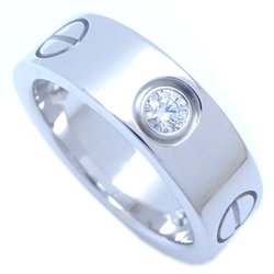 CARTIER Cartier Love Ring Half Diamond 3P #48 LOVE B4032500 K18WG White Gold 292565