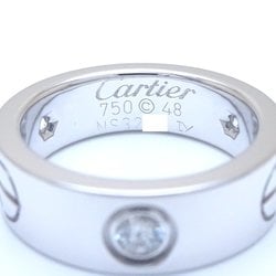 CARTIER Cartier Love Ring Half Diamond 3P #48 LOVE B4032500 K18WG White Gold 292565