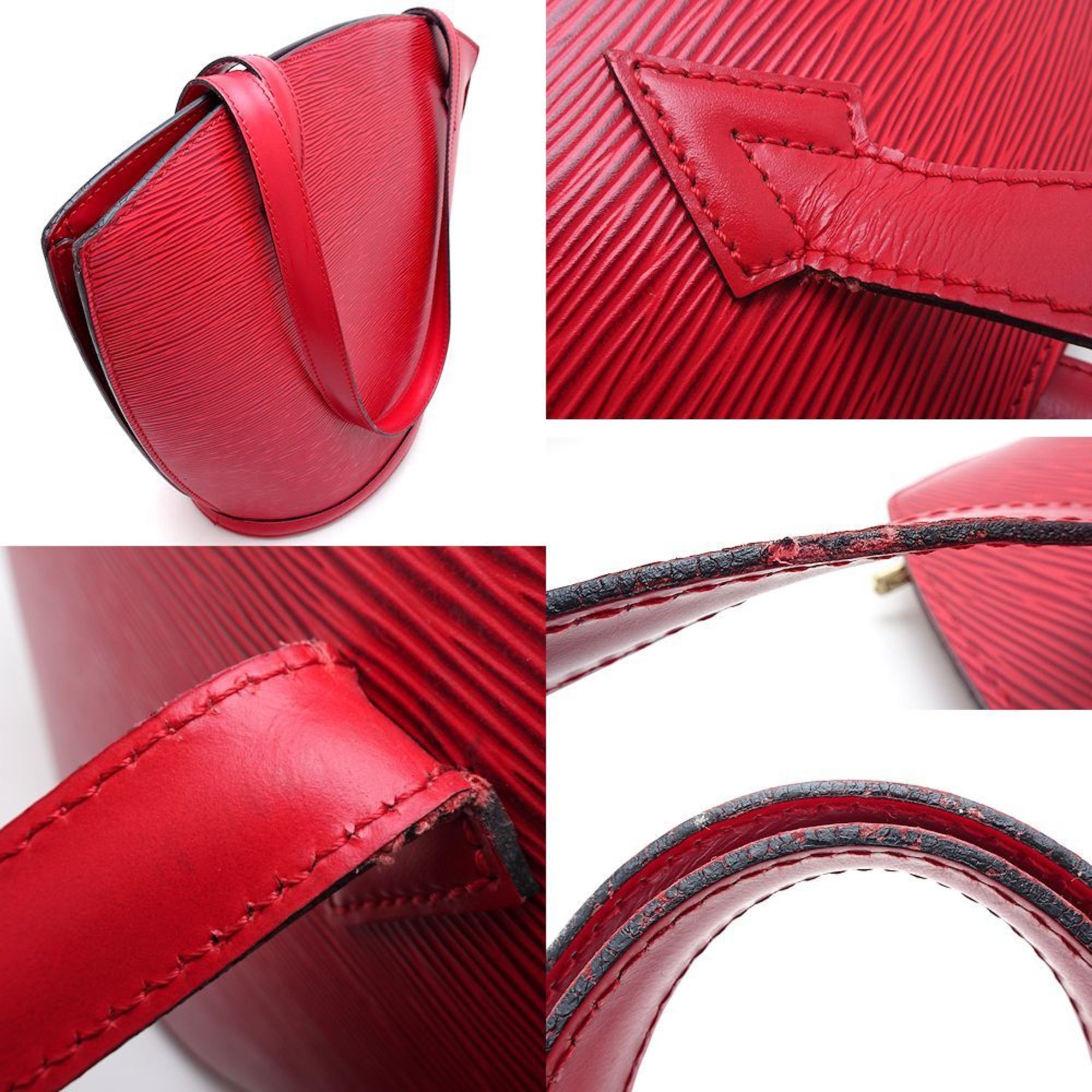 LOUIS VUITTON Louis Vuitton Epi Saint Jacques Poigner Long M52337 Shoulder Bag Castilian Red 351673