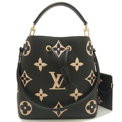 LOUIS VUITTON Louis Vuitton Bicolor Monogram Empreinte NeoNoe MM M45497 Handbag Noir Beige 252149