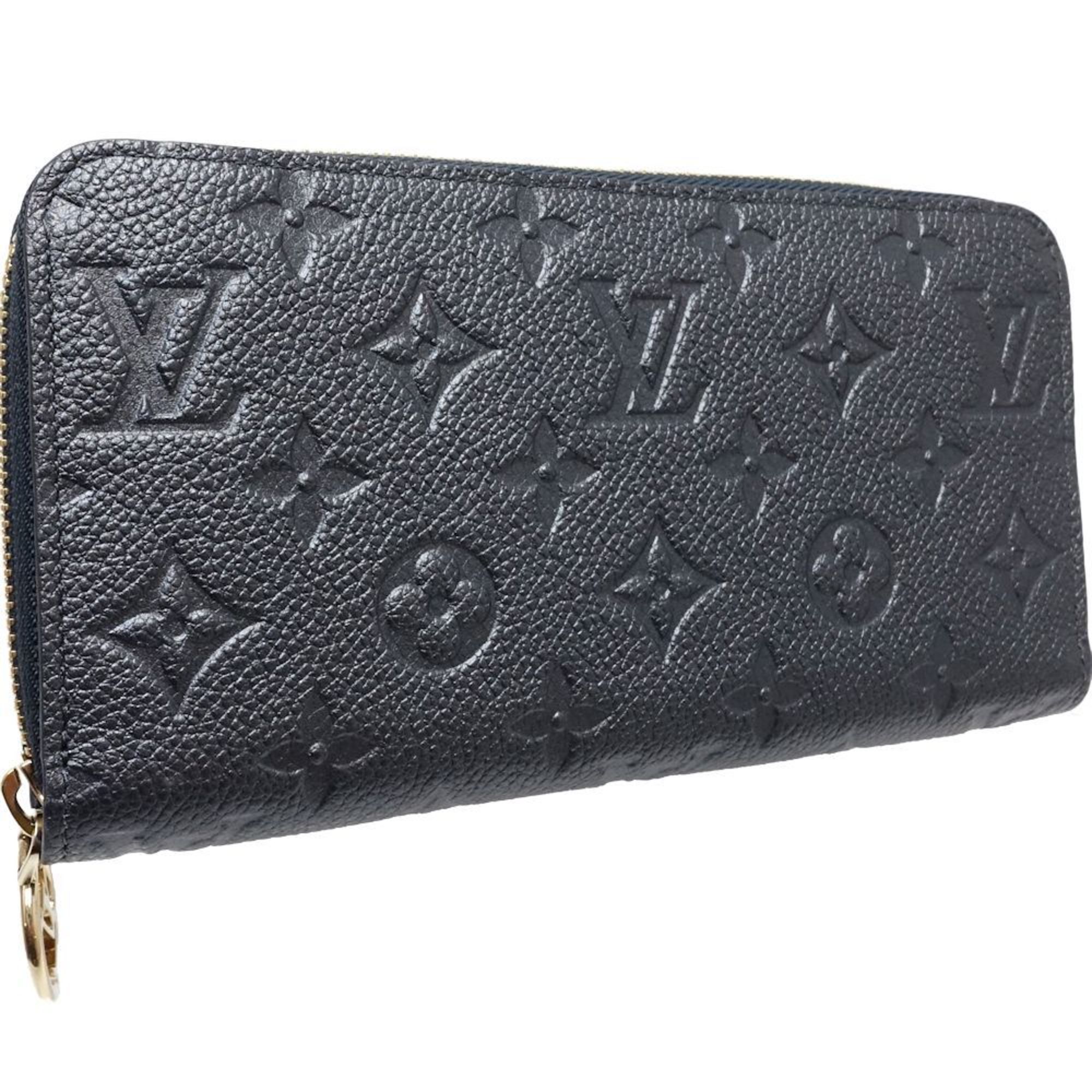 LOUIS VUITTON Louis Vuitton Long Wallet M82838 Zippy Monogram Empreinte Metallic Blue 180742