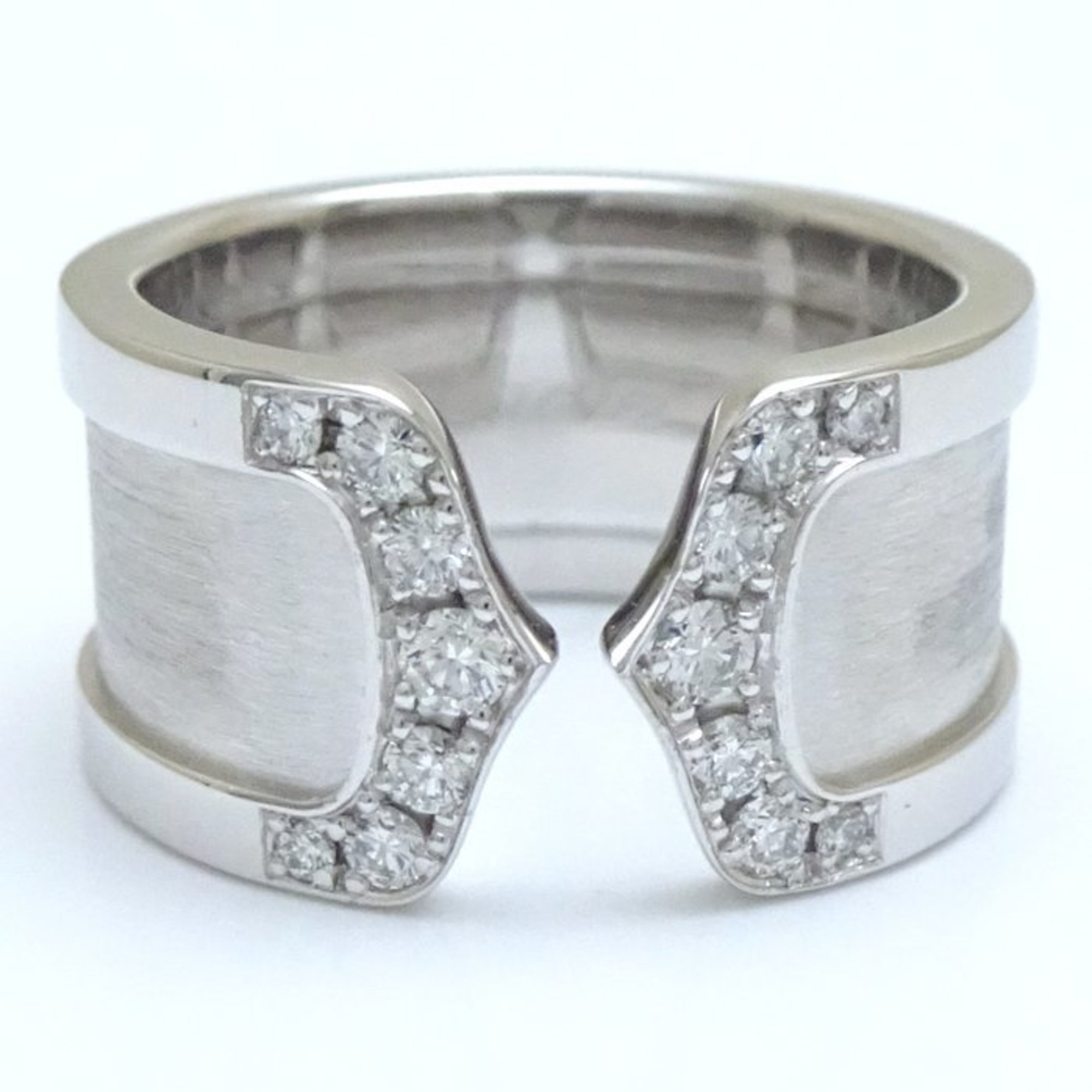 CARTIER C2 Ring Diamond #49 K18WG White Gold 292478