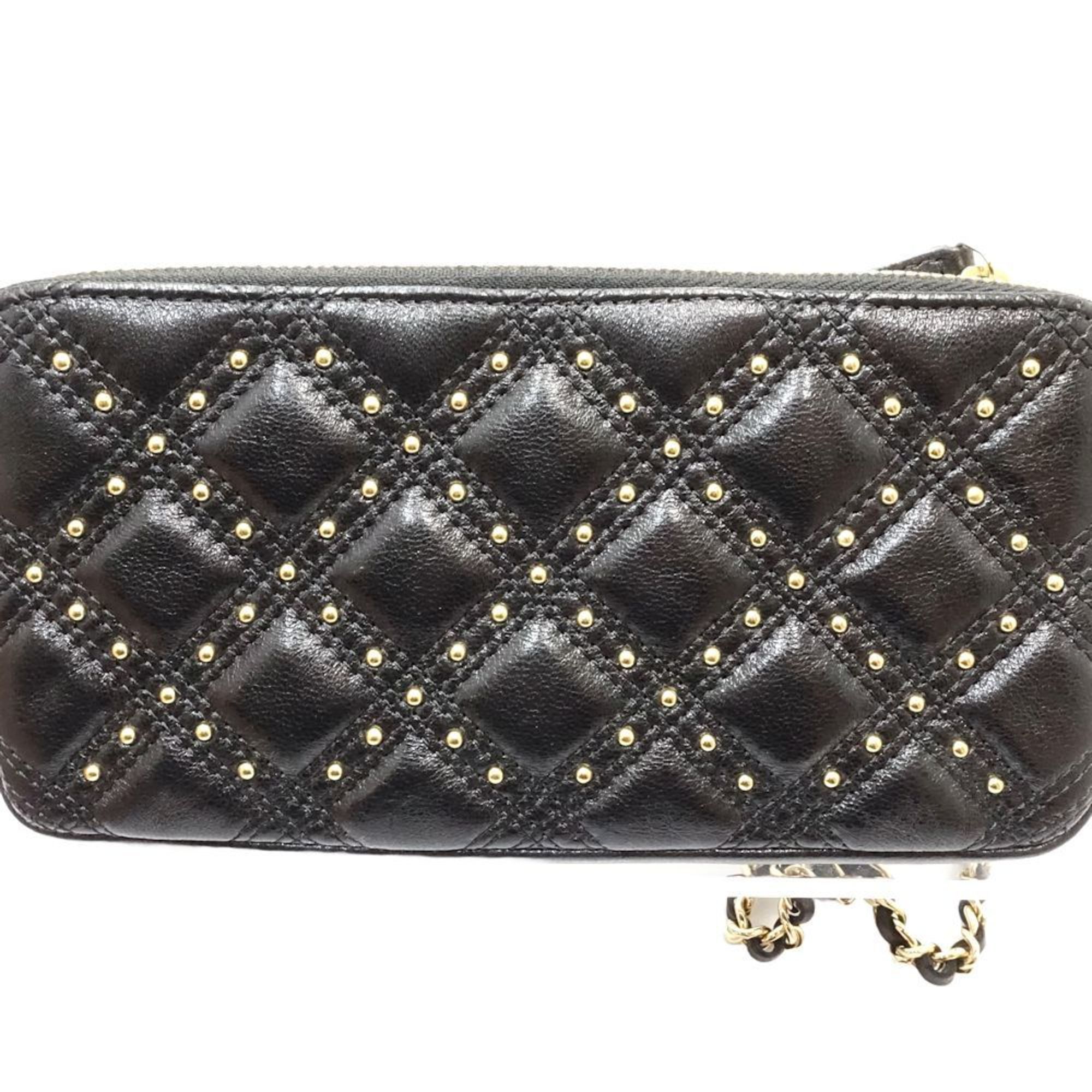 CHANEL Chanel Wallet Chain Studs Matelasse Coco Mark Lambskin Black 180734