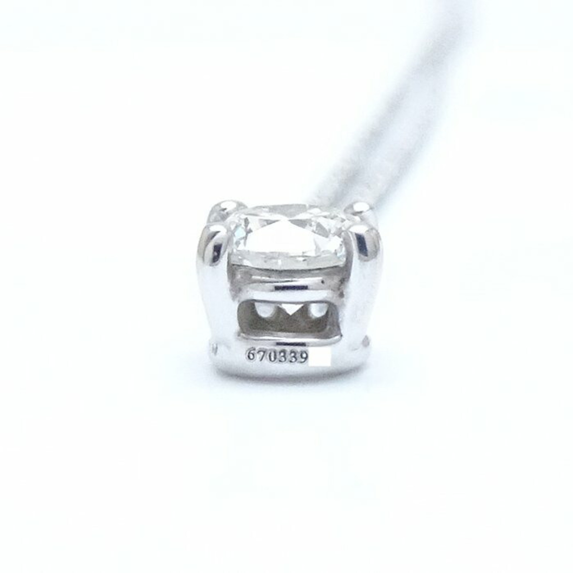 TIFFANY&Co. Tiffany Solitaire Necklace, Single Diamond, 0.23ct, H.VVS2.3Excellent, Pt950 Platinum, 292544