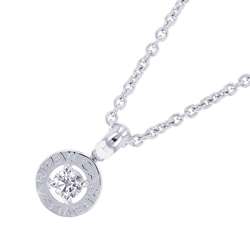 Bvlgari Bulgari Necklace Diamond 1P K18WG White Gold 340614 CL853447 Pendant