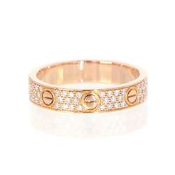 Cartier Ring Love Pavé Diamond K18PG Pink Gold Size 51 B4085851