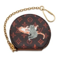 Louis Vuitton Wallet/Coin Case Monogram Catgram Micro Boite Chapeau M63886 LOUIS VITTON Coin Purse Chain Cat