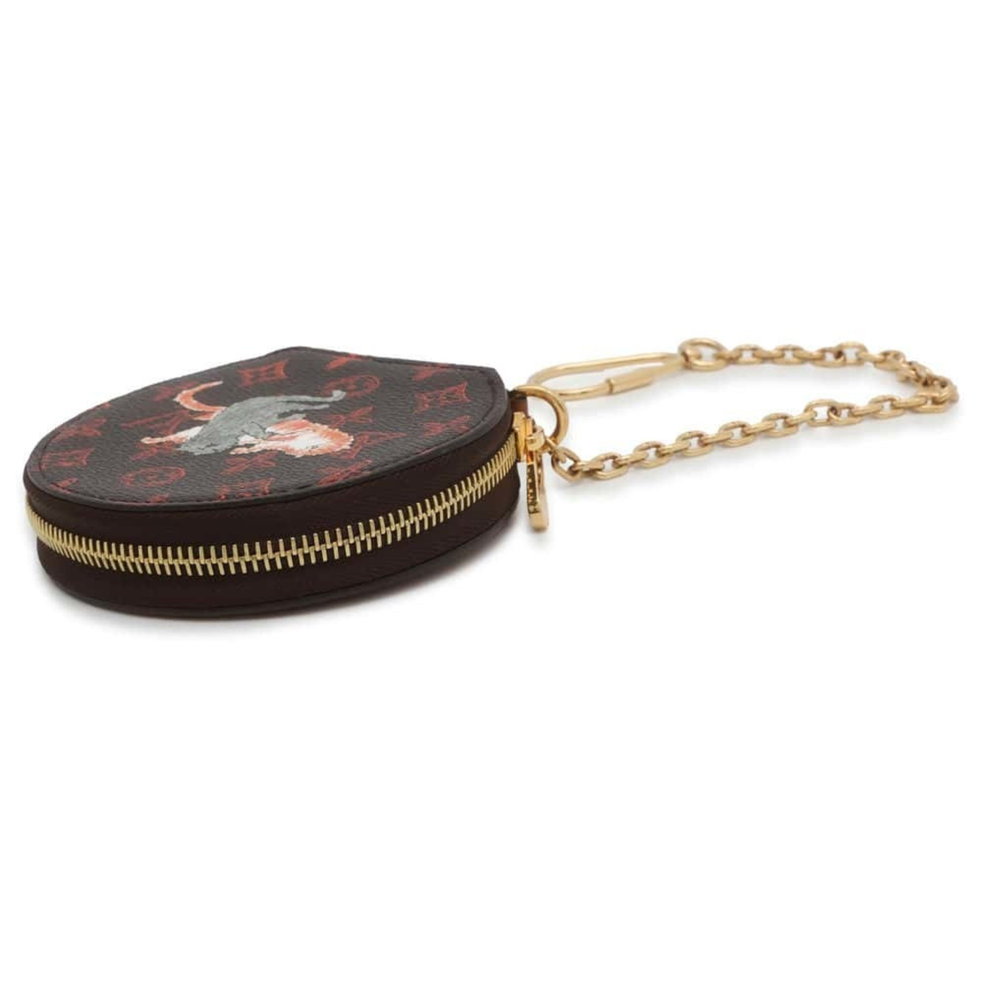 Louis Vuitton Wallet/Coin Case Monogram Catgram Micro Boite Chapeau M63886 LOUIS VITTON Coin Purse Chain Cat