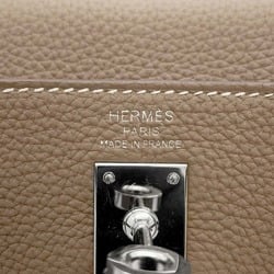 Hermes handbag Kelly 25, in-stitched, Etoupe, Togo, U-stamped, 2-way shoulder bag