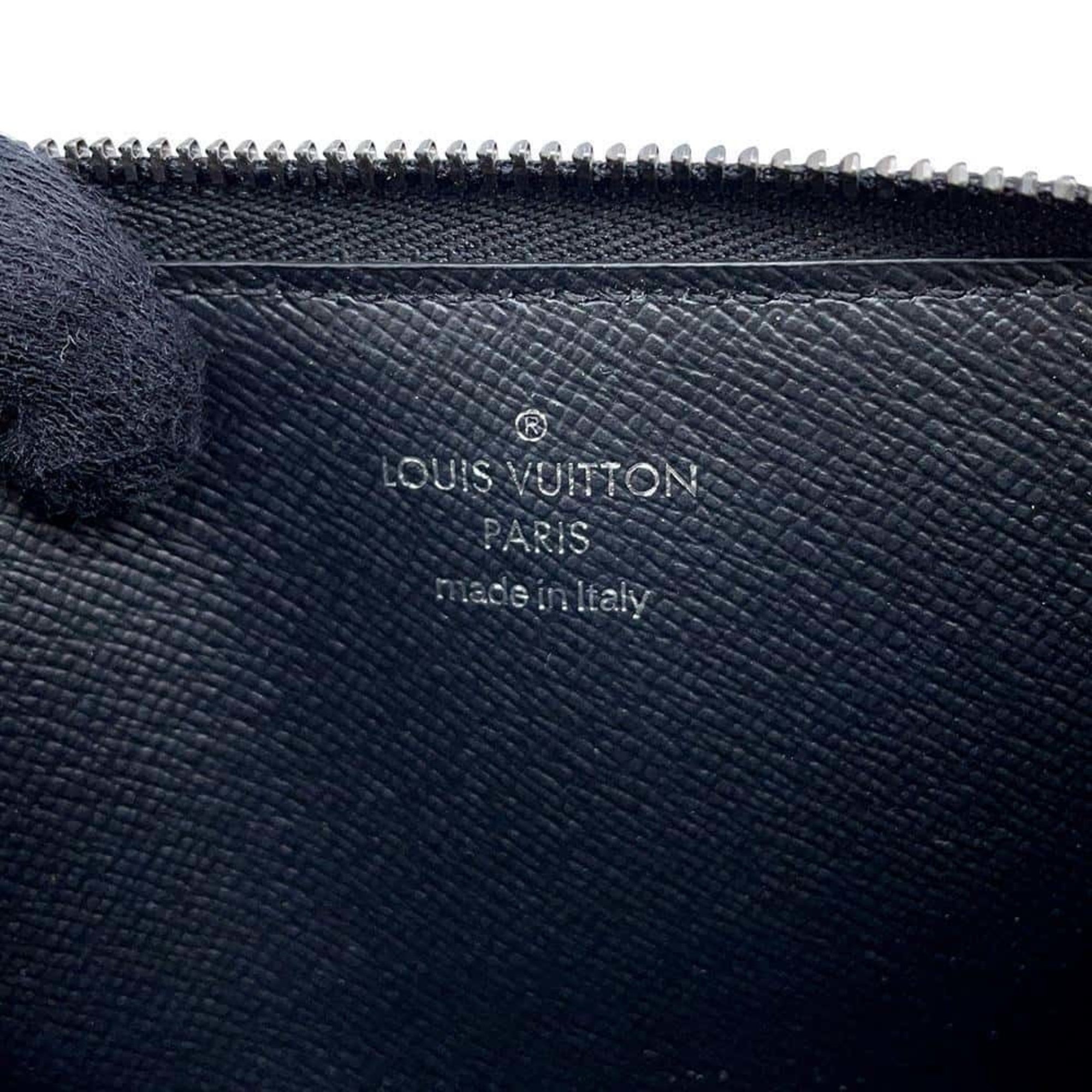 Louis Vuitton Bi-fold Wallet Monogram Eclipse Taiga Hybrid M81568 Black