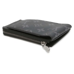 Louis Vuitton Bi-fold Wallet Monogram Eclipse Taiga Hybrid M81568 Black