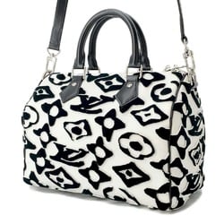 Louis Vuitton Handbag Monogram Urs Fischer Collaboration Speedy Bandouliere 25 M45563 2way Black White