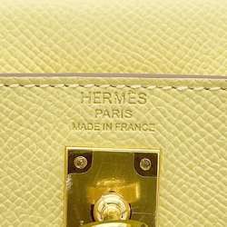 Hermes handbag Kelly 25, outside stitching, Jaune Poussin, Epson, Z stamp, 2-way shoulder