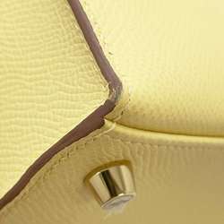 Hermes handbag Kelly 25, outside stitching, Jaune Poussin, Epson, Z stamp, 2-way shoulder