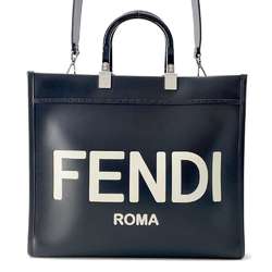 Fendi Tote Bag Sunshine Medium 8BH386 FENDI 2way Shoulder Black