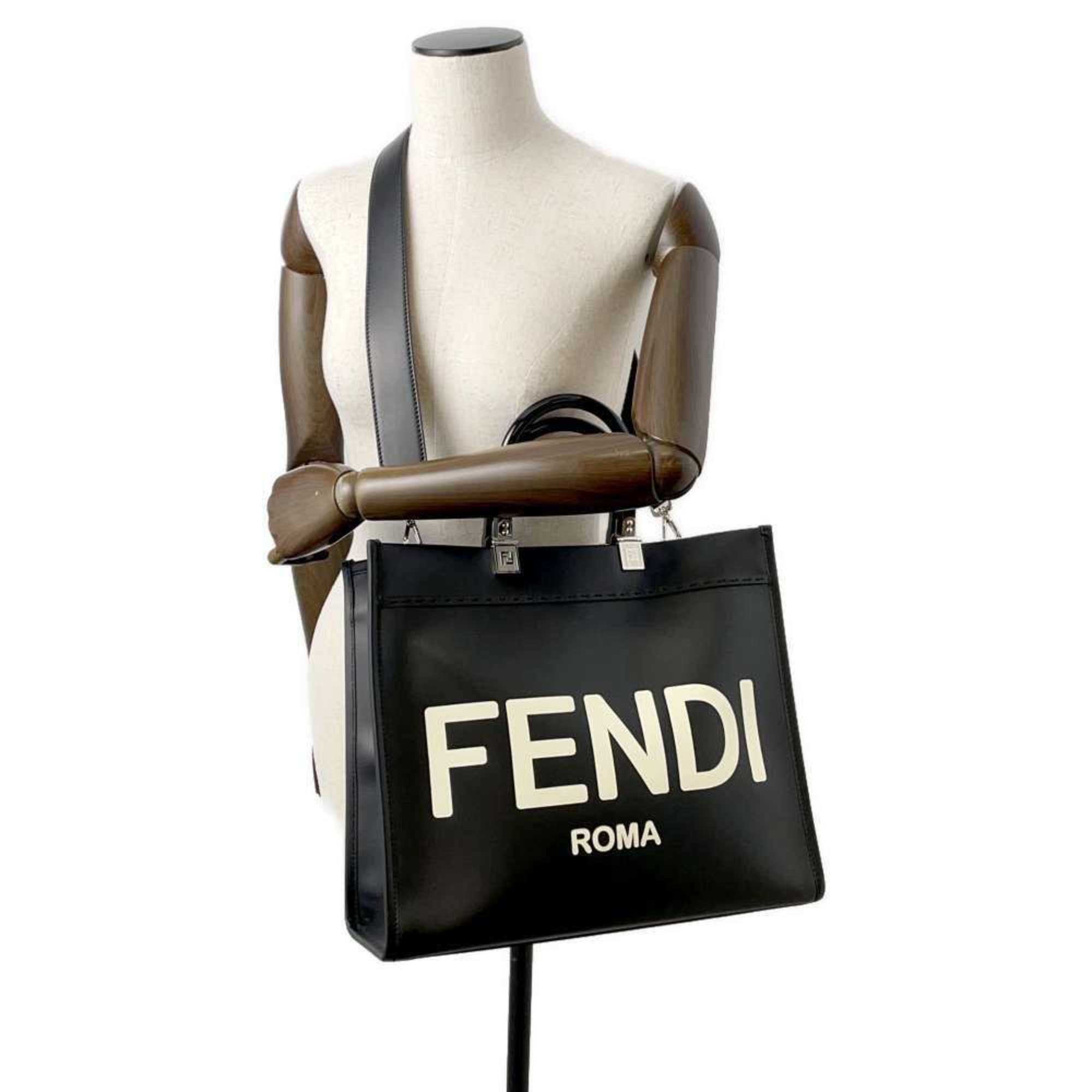 Fendi Tote Bag Sunshine Medium 8BH386 FENDI 2way Shoulder Black