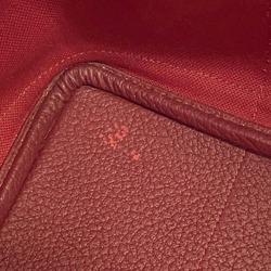 Hermes Tote Bag Garden PM Rouge Grena Toile Officier Negonda X Stamp