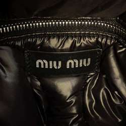 Miu Miu Miu Tote Bag Padded Nylon 5BG240 Black