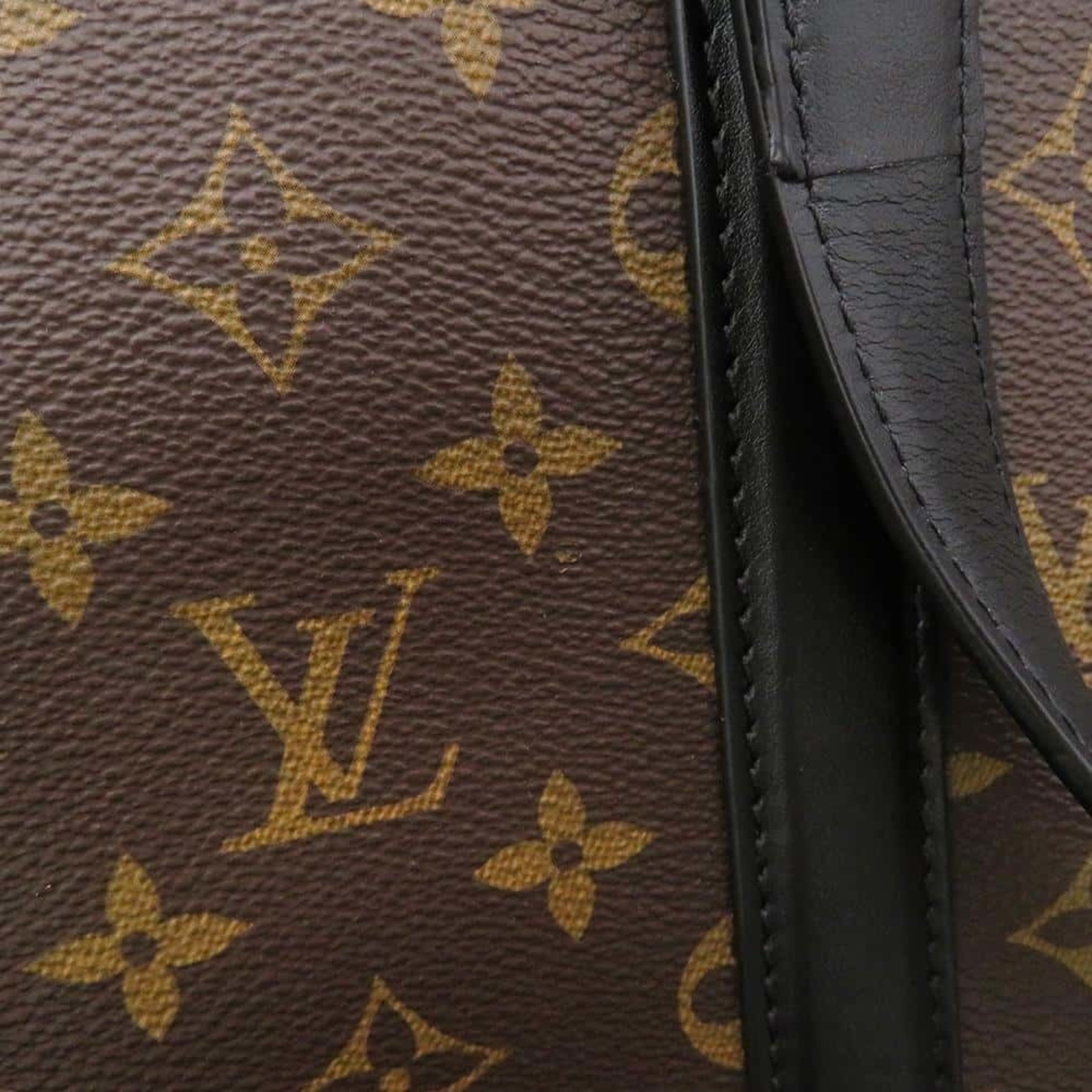 Louis Vuitton Tote Bag Monogram Macassar Weekend M45734 2way Shoulder LOUIS VUITTON Black