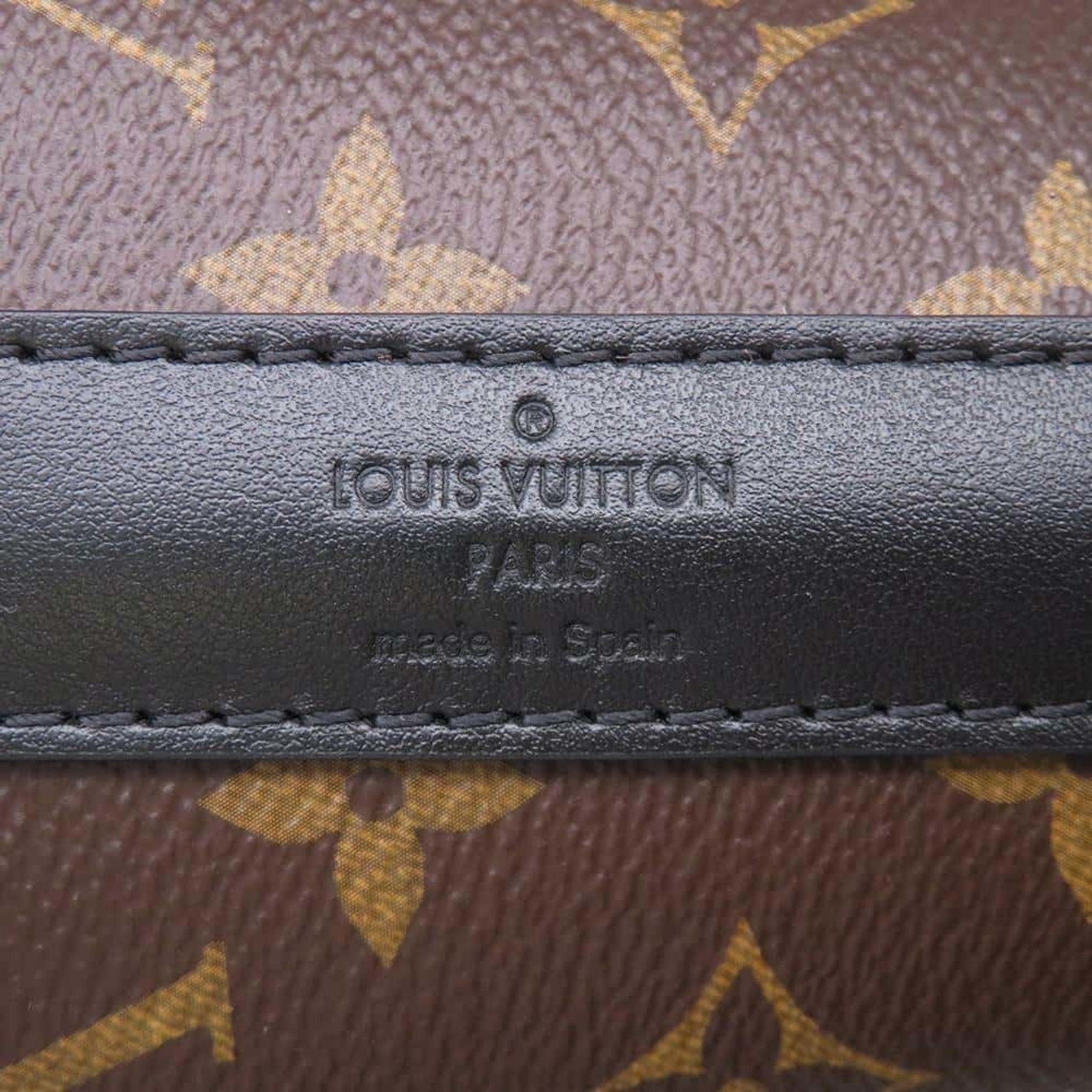 Louis Vuitton Tote Bag Monogram Macassar Weekend M45734 2way Shoulder LOUIS VUITTON Black