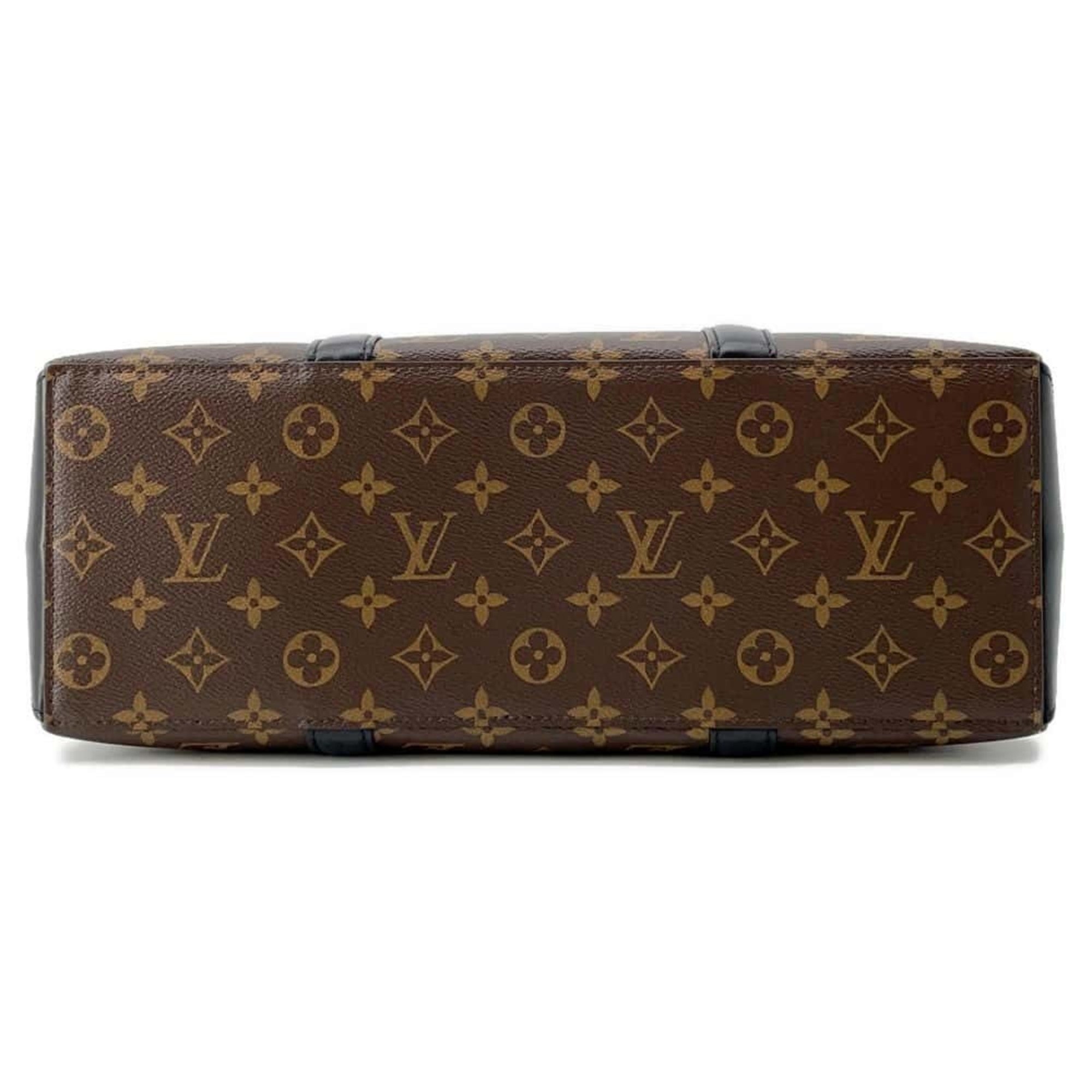 Louis Vuitton Tote Bag Monogram Macassar Weekend M45734 2way Shoulder LOUIS VUITTON Black