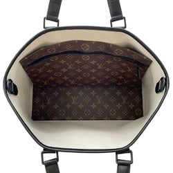 Louis Vuitton Tote Bag Monogram Macassar Weekend M45734 2way Shoulder LOUIS VUITTON Black