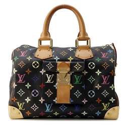 Louis Vuitton Handbag Monogram Multicolor Speedy 30 M92642 LOUIS VUITTON Black