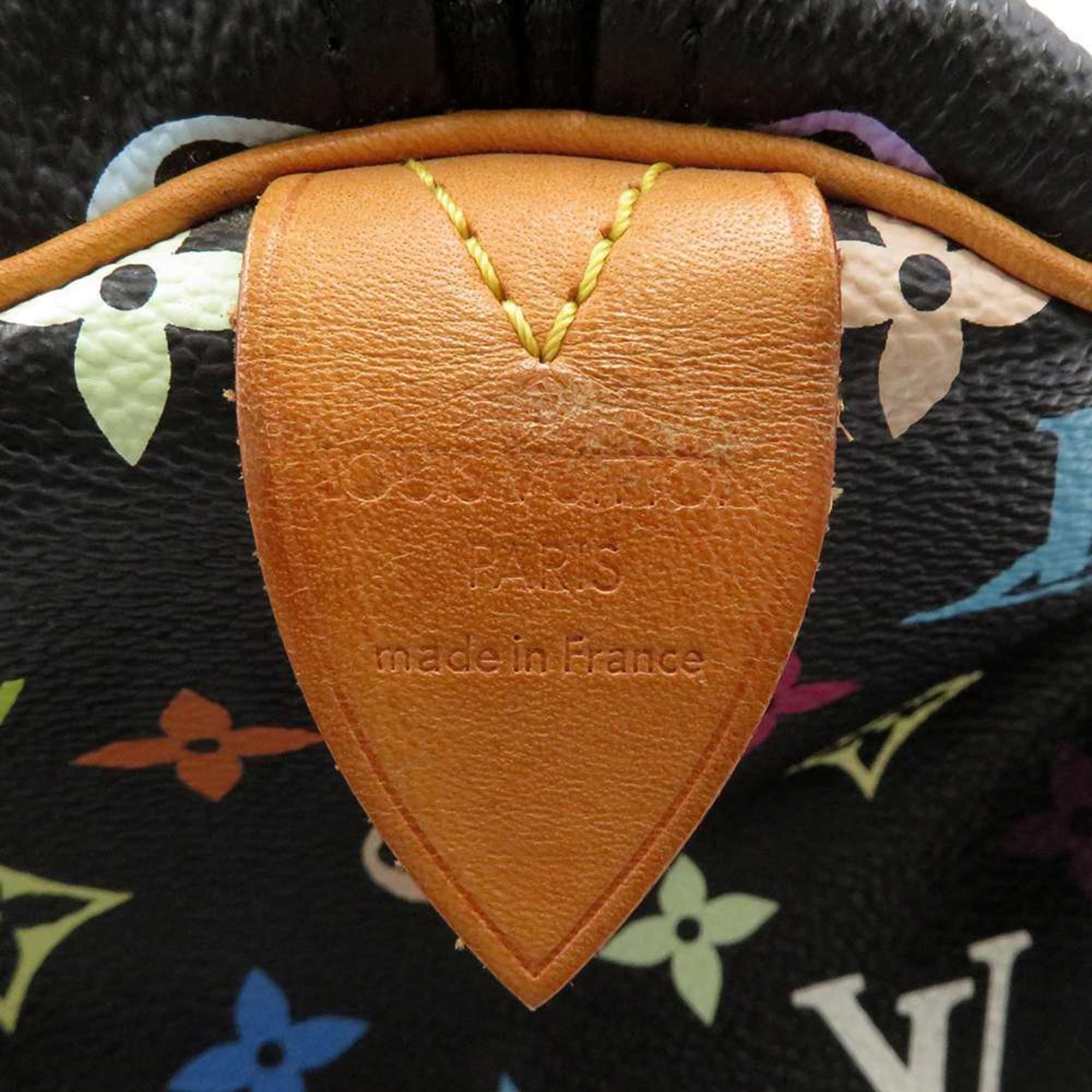 Louis Vuitton Handbag Monogram Multicolor Speedy 30 M92642 LOUIS VUITTON Black