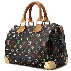 Louis Vuitton Handbag Monogram Multicolor Speedy 30 M92642 LOUIS VUITTON Black