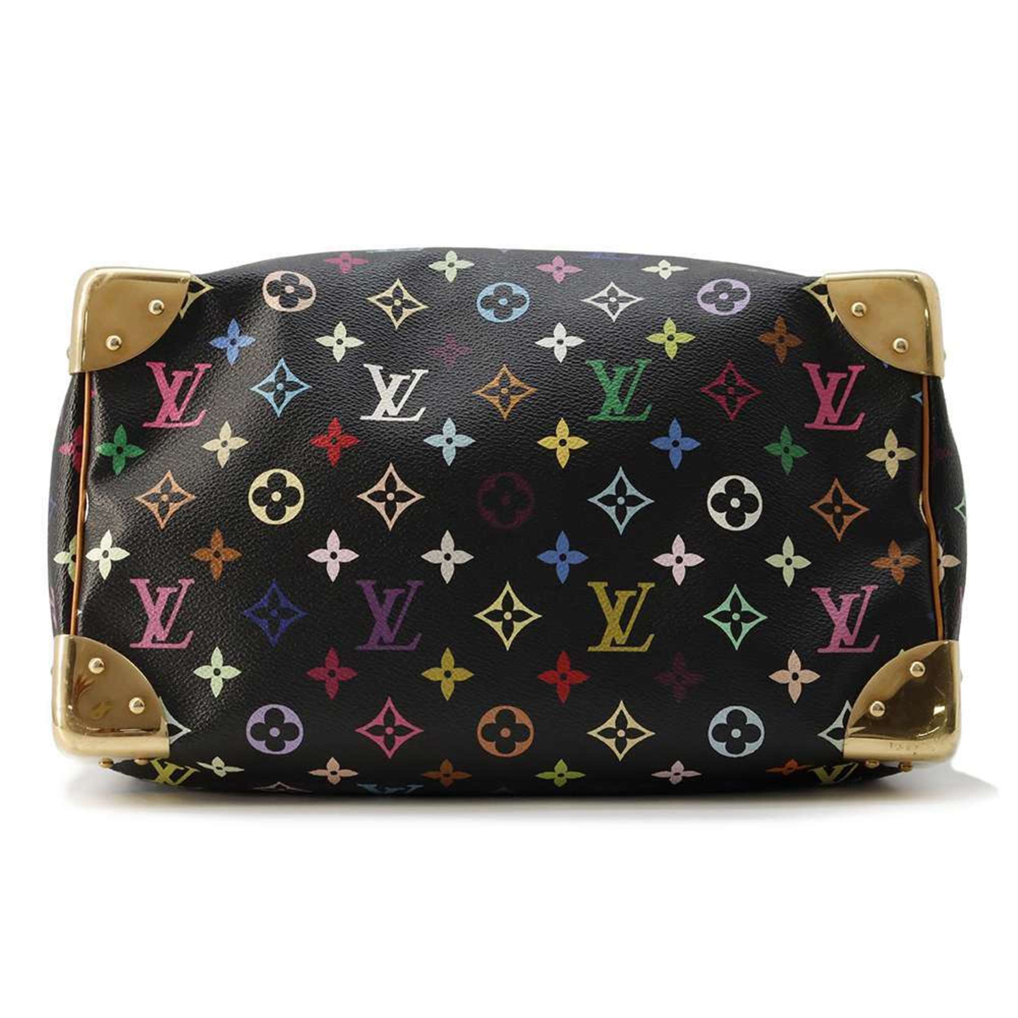 Louis Vuitton Handbag Monogram Multicolor Speedy 30 M92642 LOUIS VUITTON Black