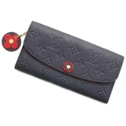 Louis Vuitton Long Wallet Portefeuille Emily M68327 LOUIS VUITTON Flower Motif Charm