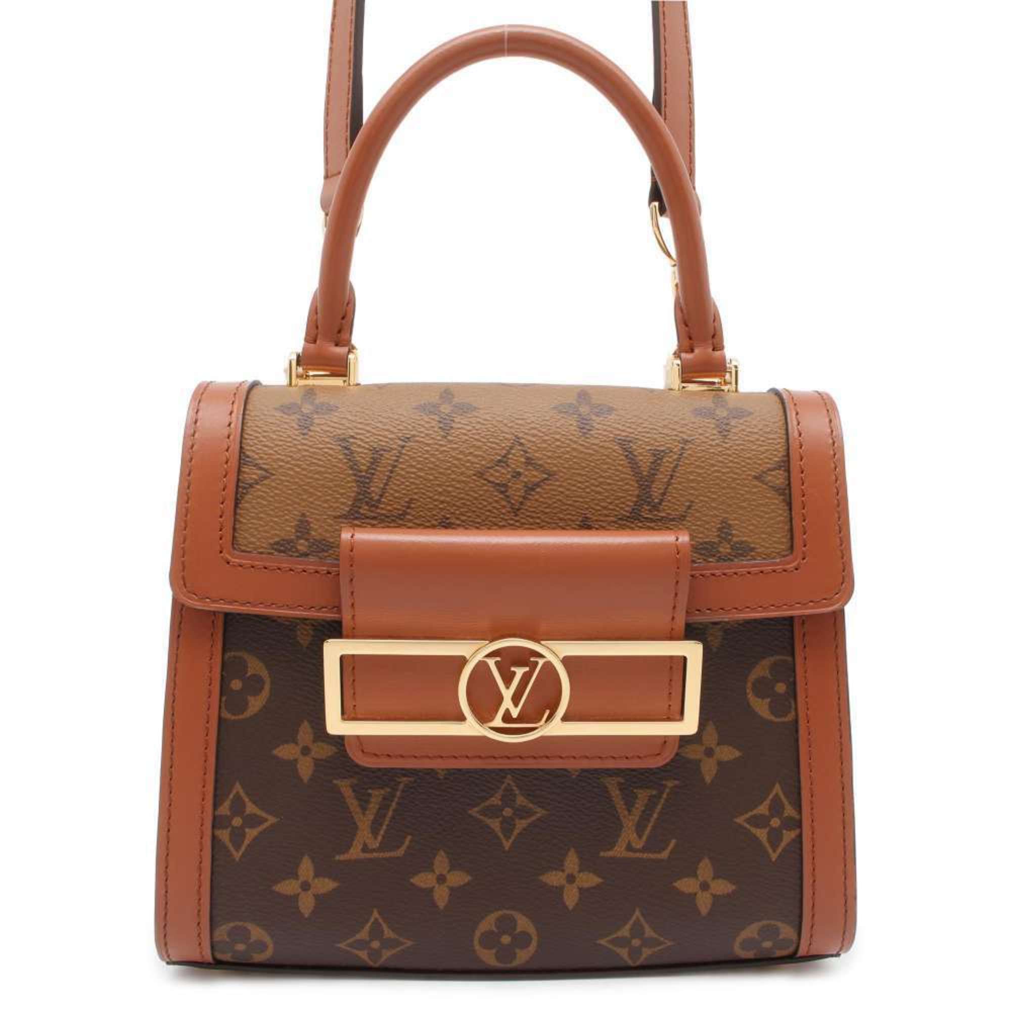 Louis Vuitton Handbag Monogram Reverse Dauphine Capital M46751 LOUIS VUITTON 2way Black