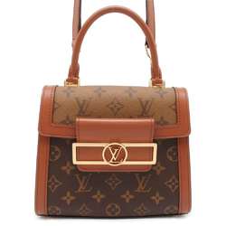 Louis Vuitton Handbag Monogram Reverse Dauphine Capital M46751 LOUIS VUITTON 2way Black