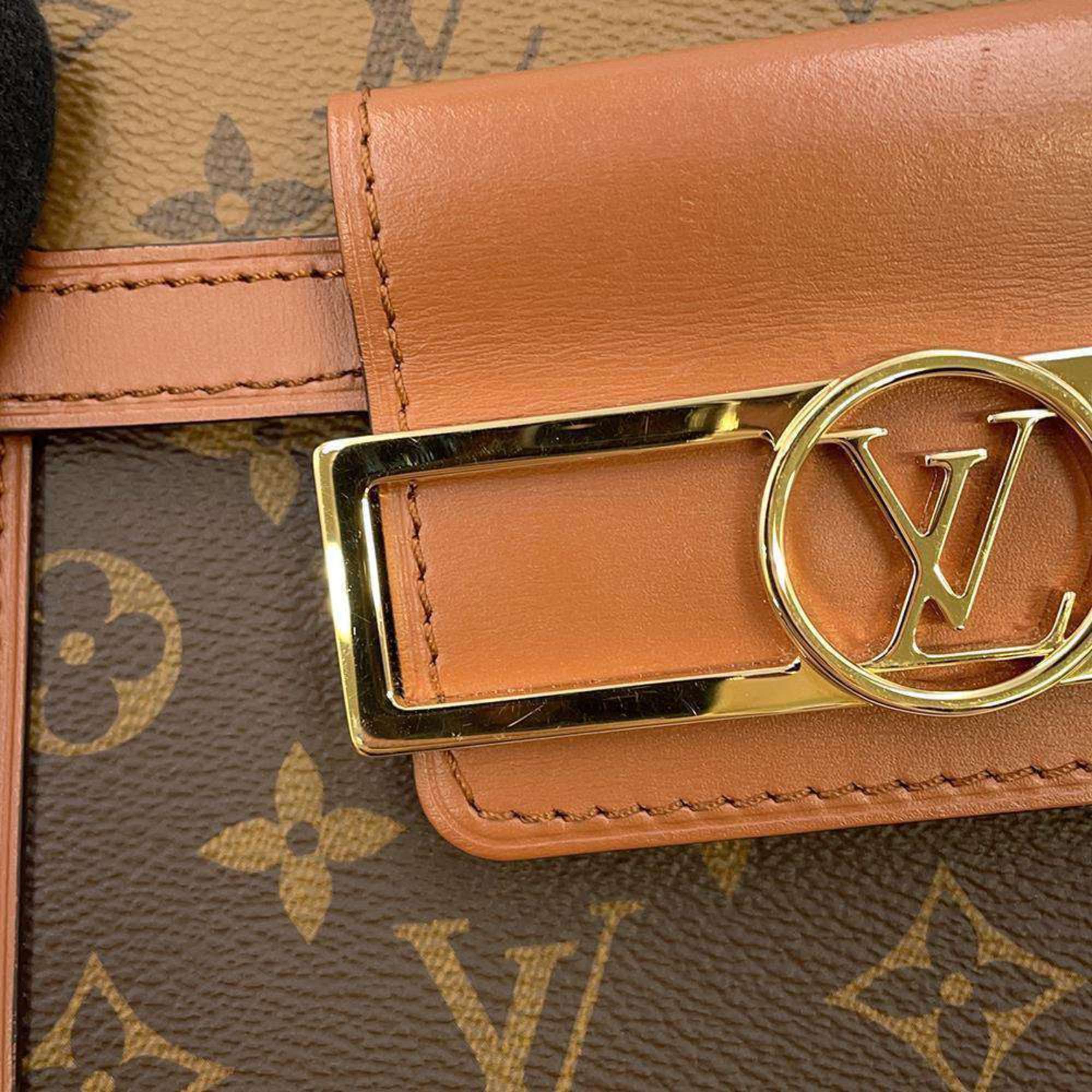 Louis Vuitton Handbag Monogram Reverse Dauphine Capital M46751 LOUIS VUITTON 2way Black