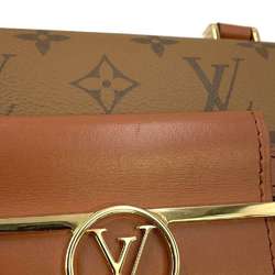 Louis Vuitton Handbag Monogram Reverse Dauphine Capital M46751 LOUIS VUITTON 2way Black