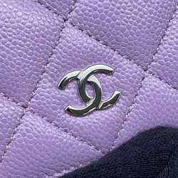 Chanel Chain Wallet Classic Matelasse Coco Mark Caviar Skin AP0250 CHANEL