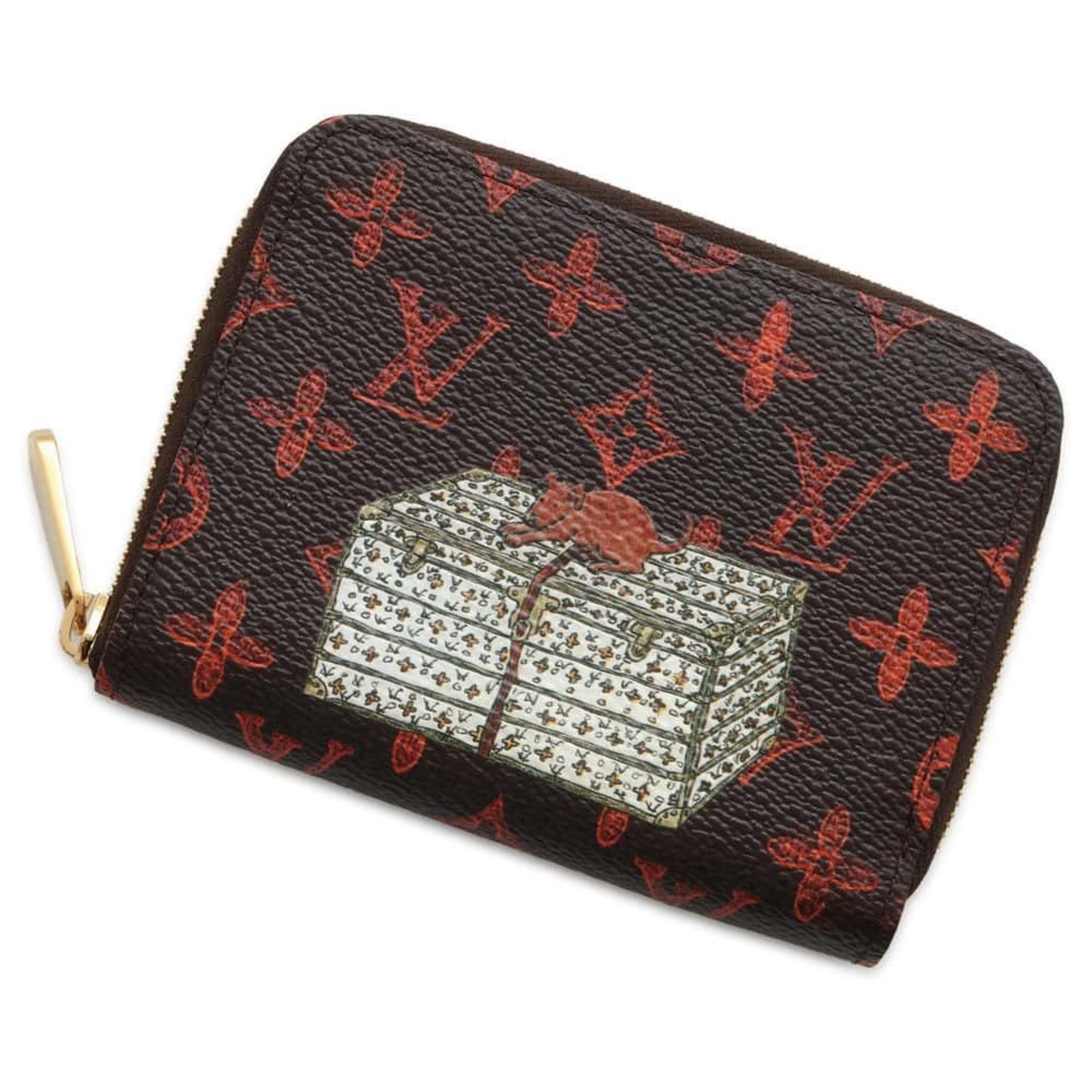 Louis Vuitton Wallets & Coin Cases Monogram Catgram Zippy Purse M63883 LOUIS VUITTON Cat Dog