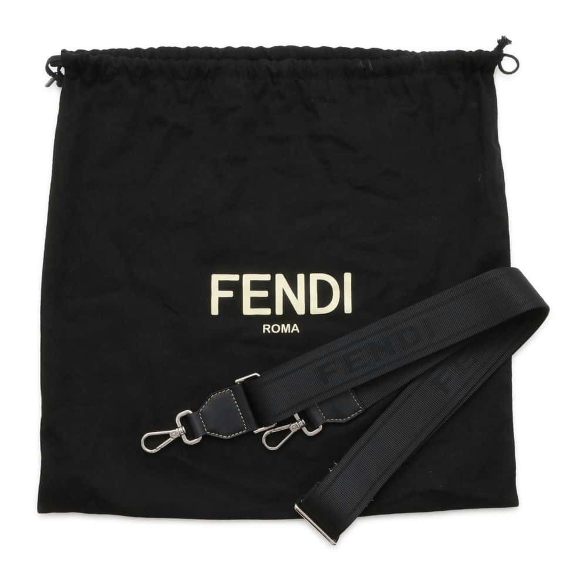 Fendi Shoulder Bag Marc Jacobs Collaboration Bucket Soft Trunk 7VA565 FENDI MARC JACOBS 2way Black