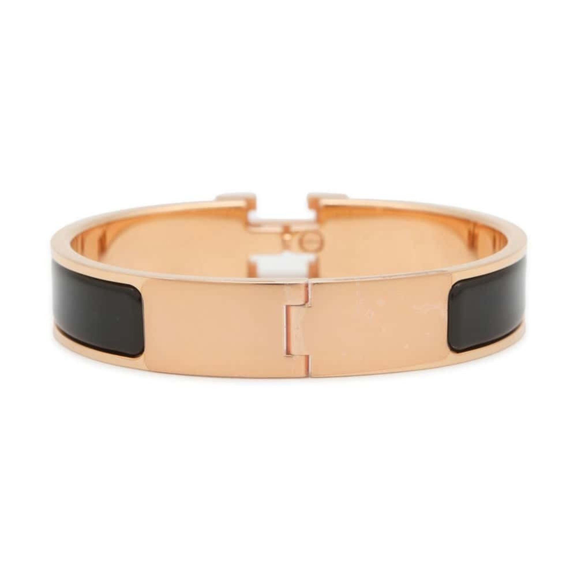 Hermes Bracelet Click H Clack PM Black Pink HERMES