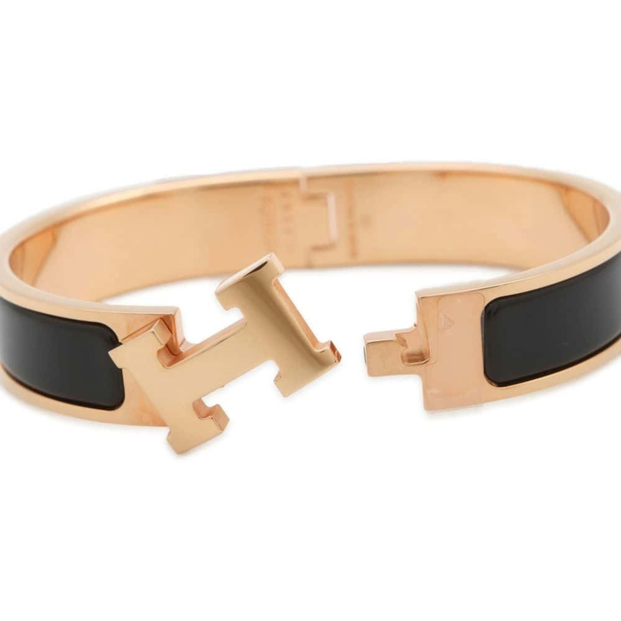 Hermes Bracelet Click H Clack PM Black Pink HERMES