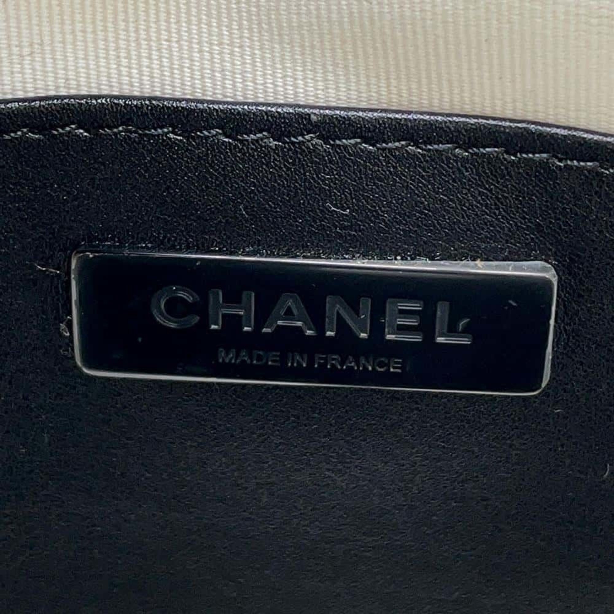 Chanel Chain Shoulder Bag Star Coco Mark Satin AS4579 CHANEL White