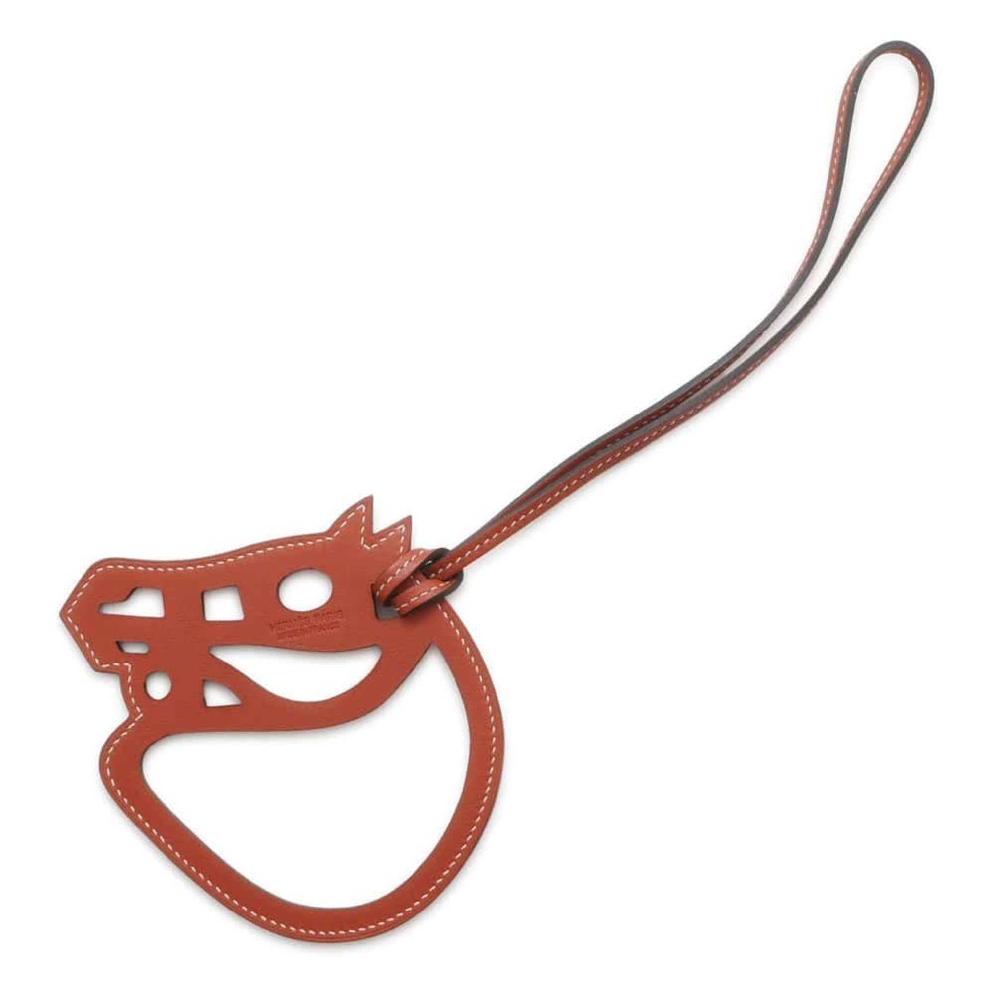 Hermes Bag Charm Paddock Cheval Gold Swift HERMES Horse Motif