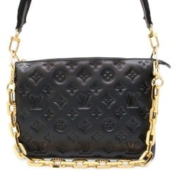 Louis Vuitton Shoulder Bag Lamb Leather Monogram Coussin PM M57790 LOUIS VUITTON 2way Black