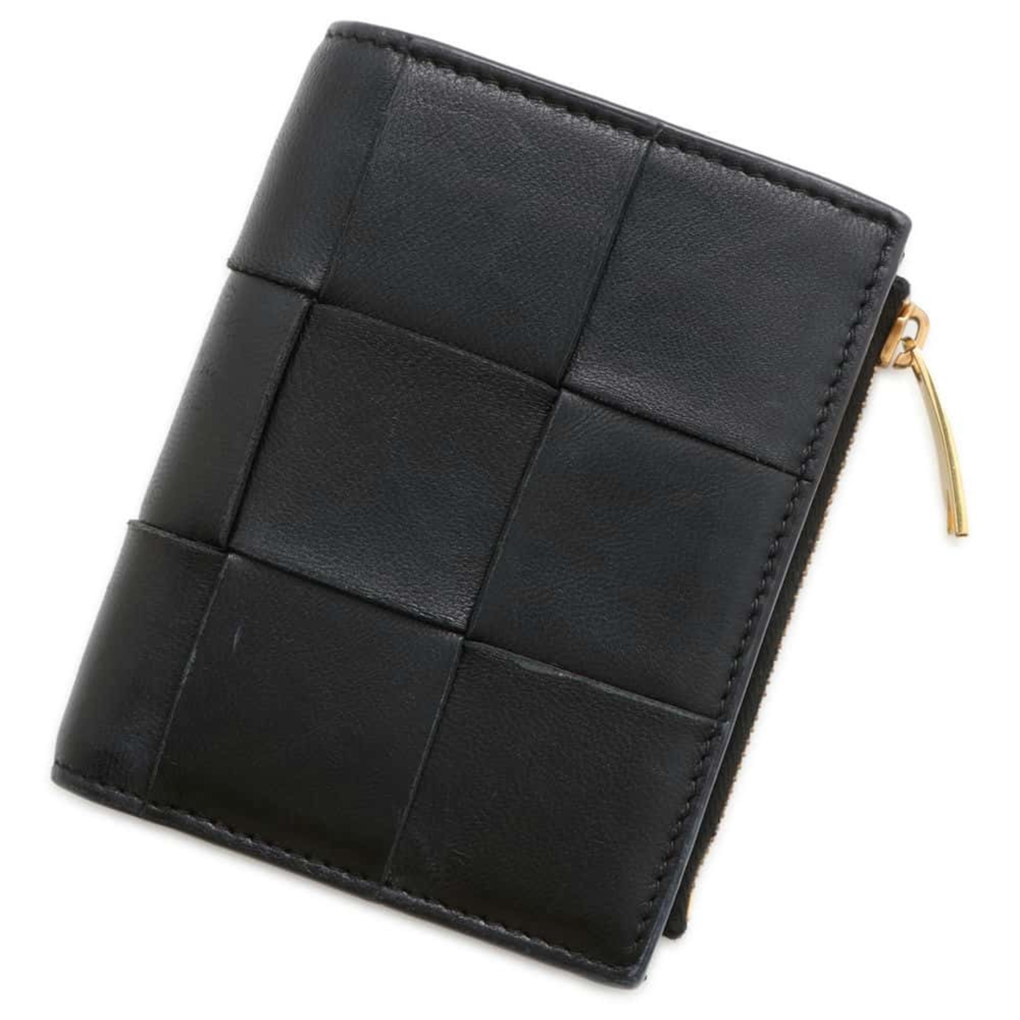 Bottega Veneta Bi-fold Wallet Intrecciato Leather 706010 BOTTEGA VENETA Black