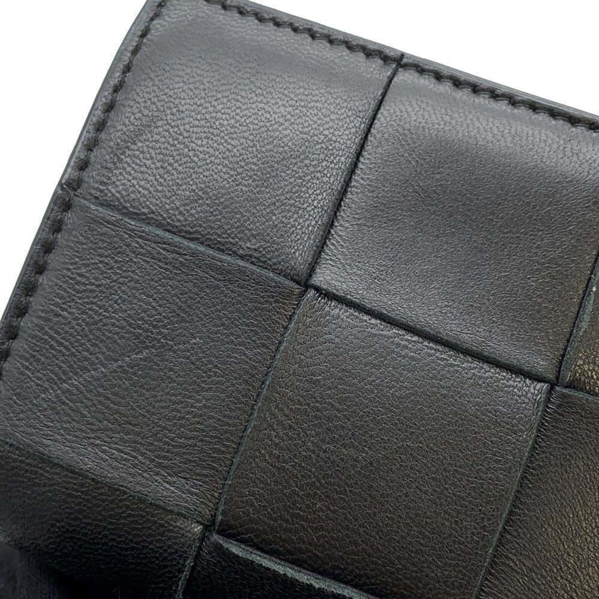 Bottega Veneta Bi-fold Wallet Intrecciato Leather 706010 BOTTEGA VENETA Black