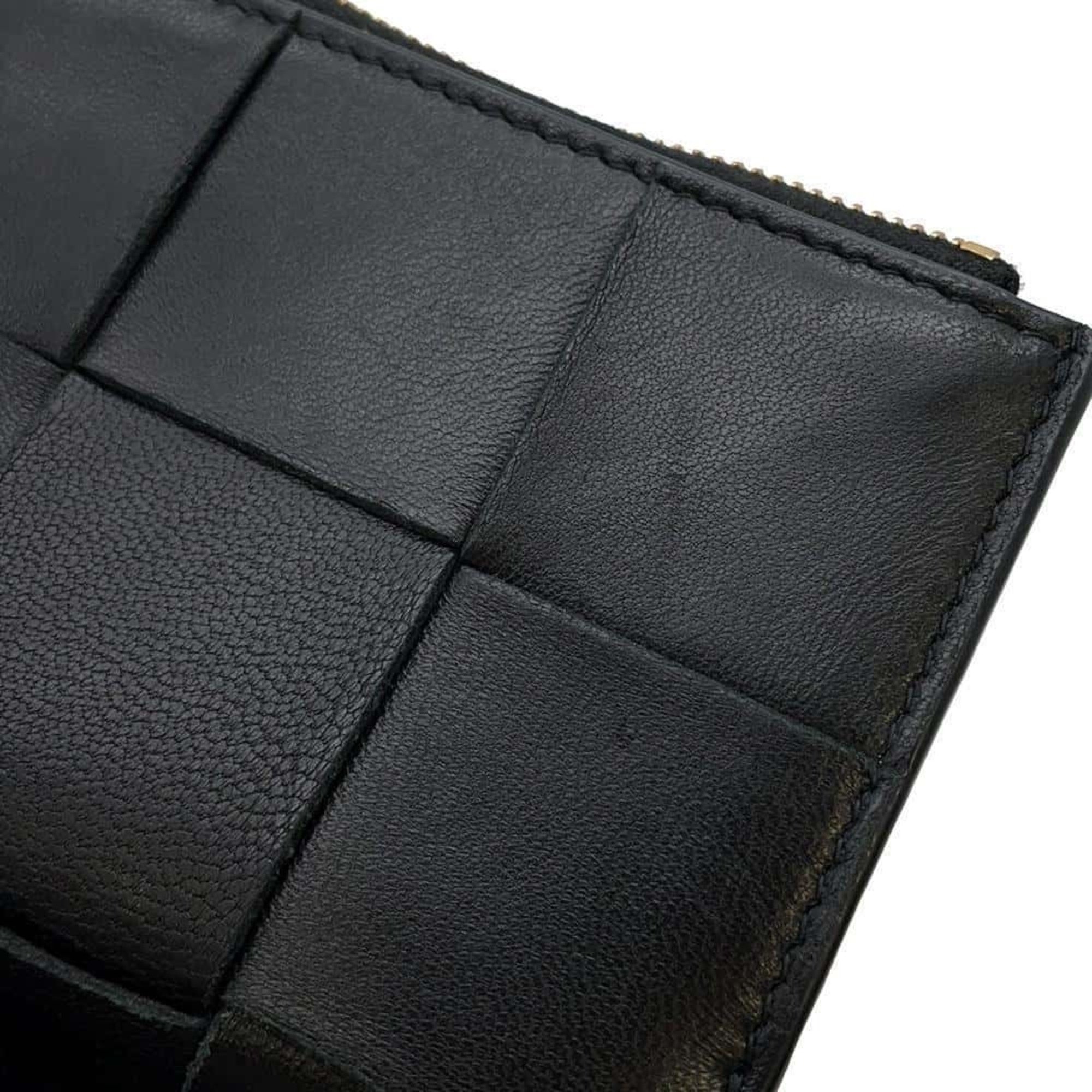 Bottega Veneta Bi-fold Wallet Intrecciato Leather 706010 BOTTEGA VENETA Black