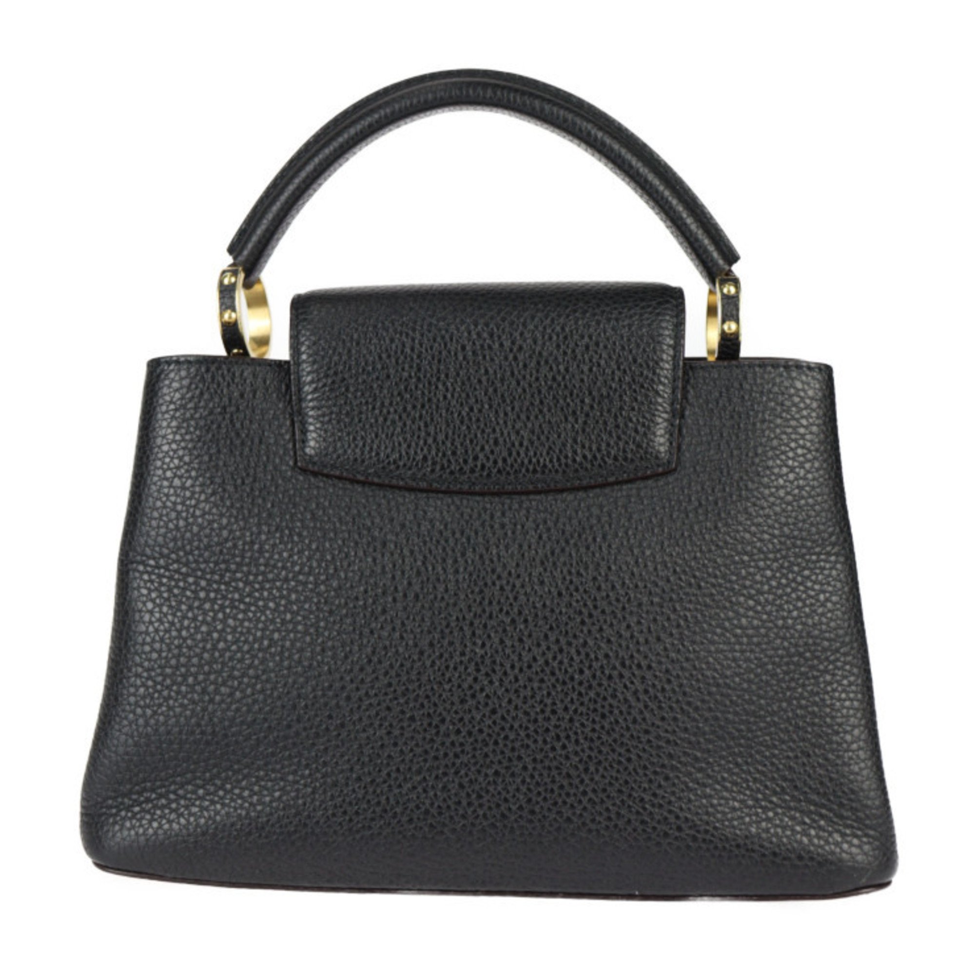 LOUIS VUITTON Louis Vuitton Capucines BB Handbag M94755 Taurillon Leather Black Shoulder Bag