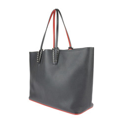 Christian Louboutin CABATA Tote Bag 1175113 Leather Black Red Spike Studs Shoulder